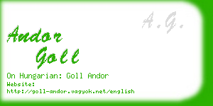 andor goll business card